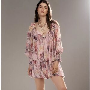 ANTHROPOLOGIE Mare Mare Long-Sleeve Mini Dress - Size Medium, NWT ($168 Retail)